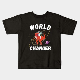 World changer cute illustration Kids T-Shirt